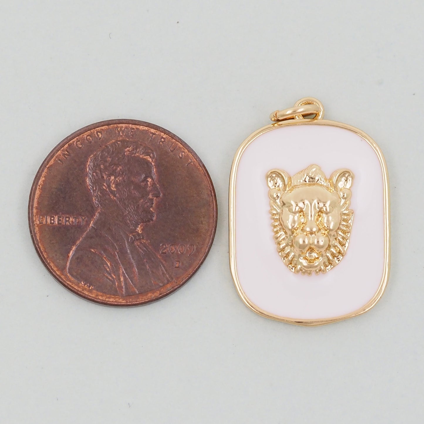 Gold Lion Charms,18K Gold Filled Lion Pendant,Animal Charm Bracelet Necklace for DIY Jewelry Making Supply