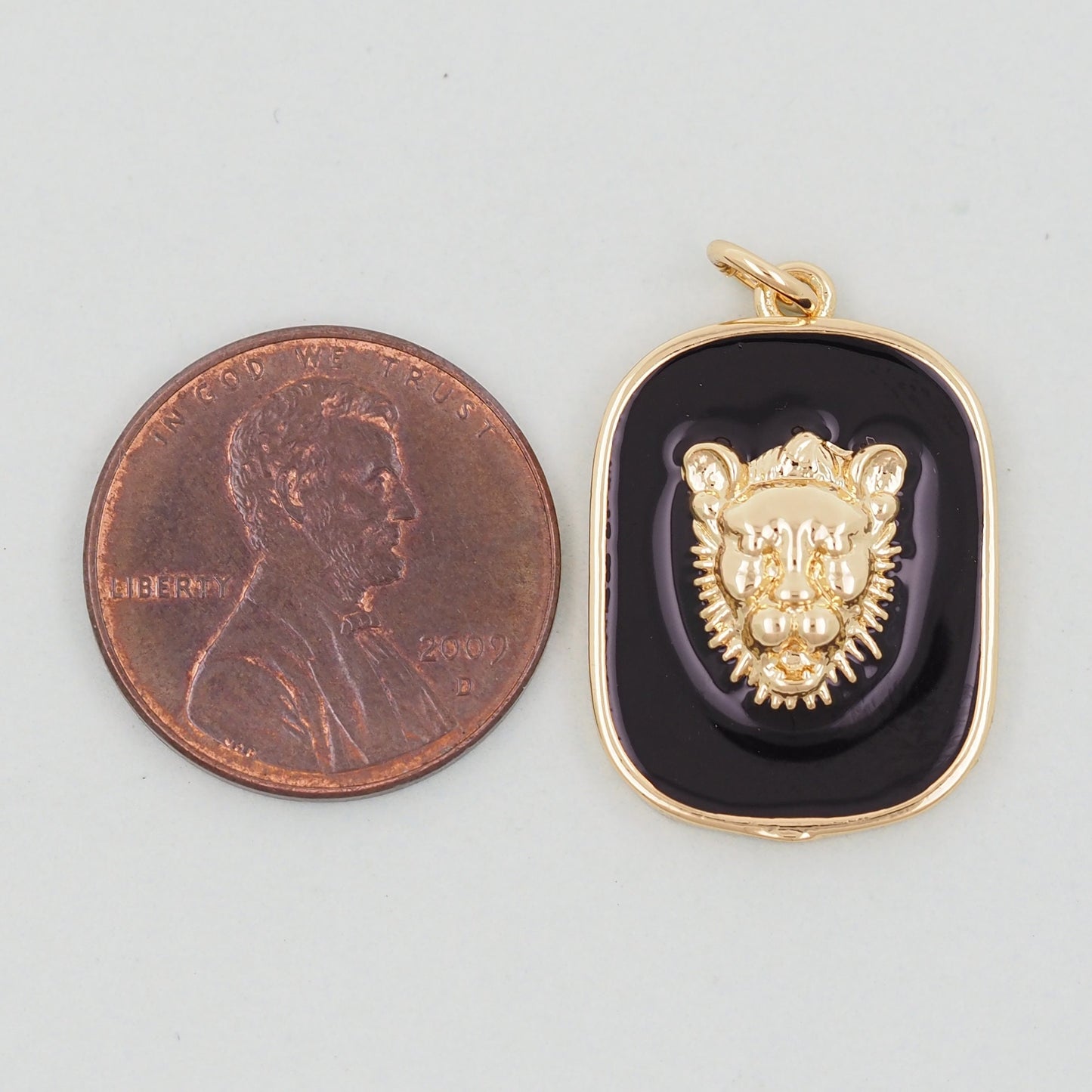 Gold Lion Charms,18K Gold Filled Lion Pendant,Animal Charm Bracelet Necklace for DIY Jewelry Making Supply