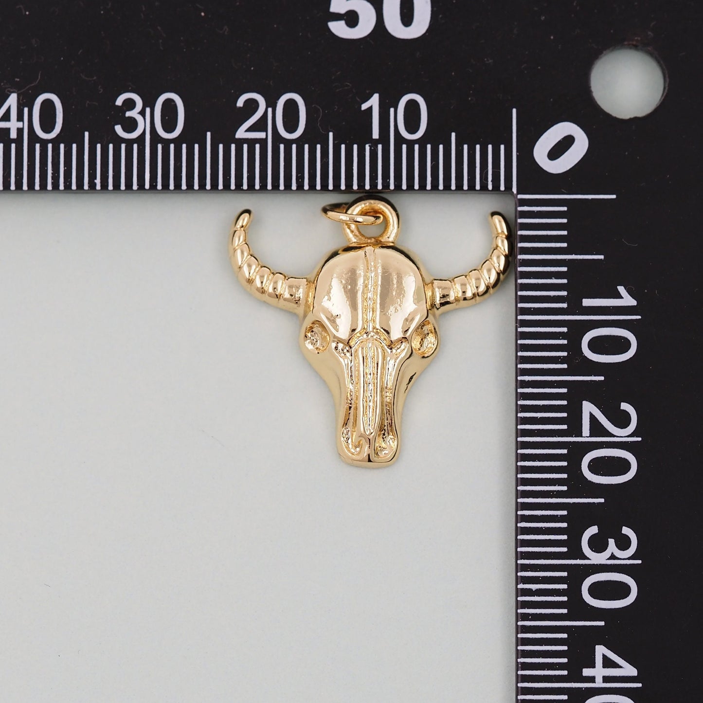 Gold Horns Charms,18K Gold Filled cow head Pendant,cow head Charm Bracelet Necklace for DIY Jewelry Making Supply