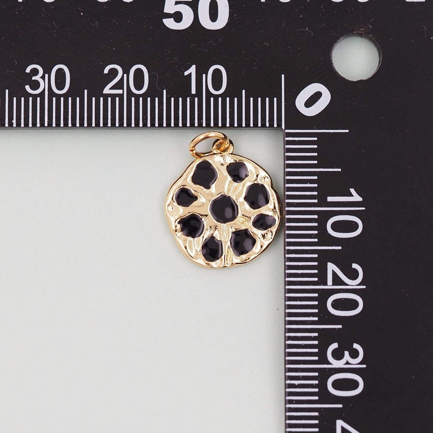 Gold Round Charms,18K Gold Filled Round Pendant,Round Charm Bracelet Necklace for DIY Jewelry Making Supply