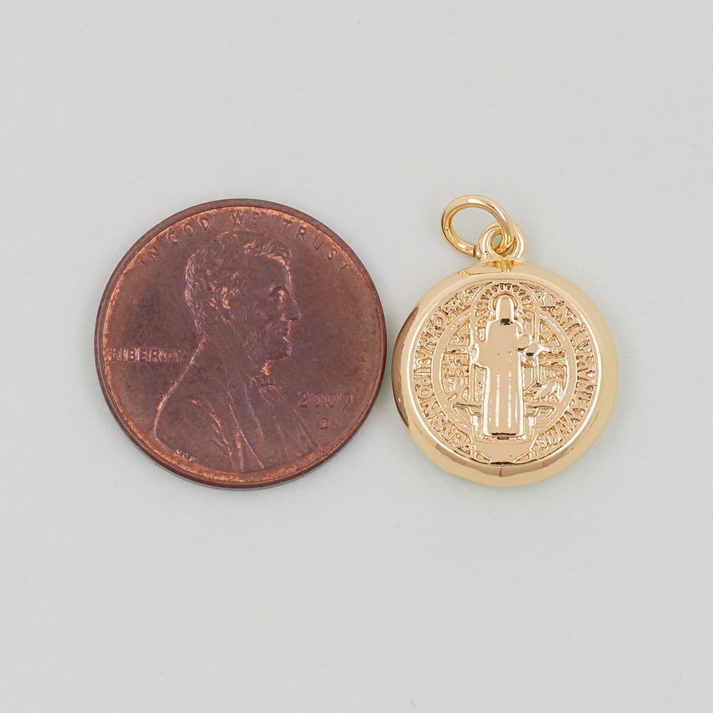 Gold Benedict Charms,18K Gold FilledBenedict Pendant,Double Sided Benedict Charm Bracelet Necklace for DIY Jewelry Making Supply