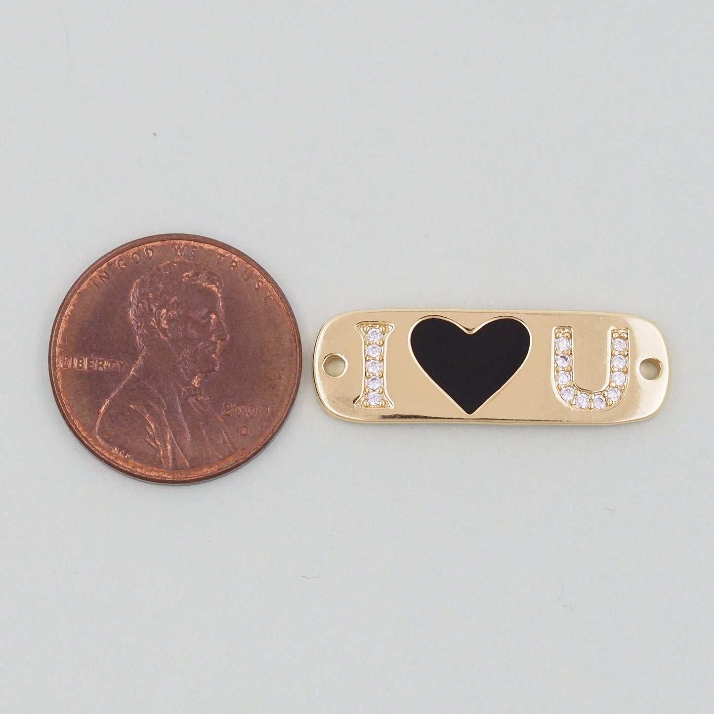Gold Heart Charms,18K Gold Filled Love Pendant,Enamel Heart Charm Bracelet Necklace for DIY Jewelry Making Supply