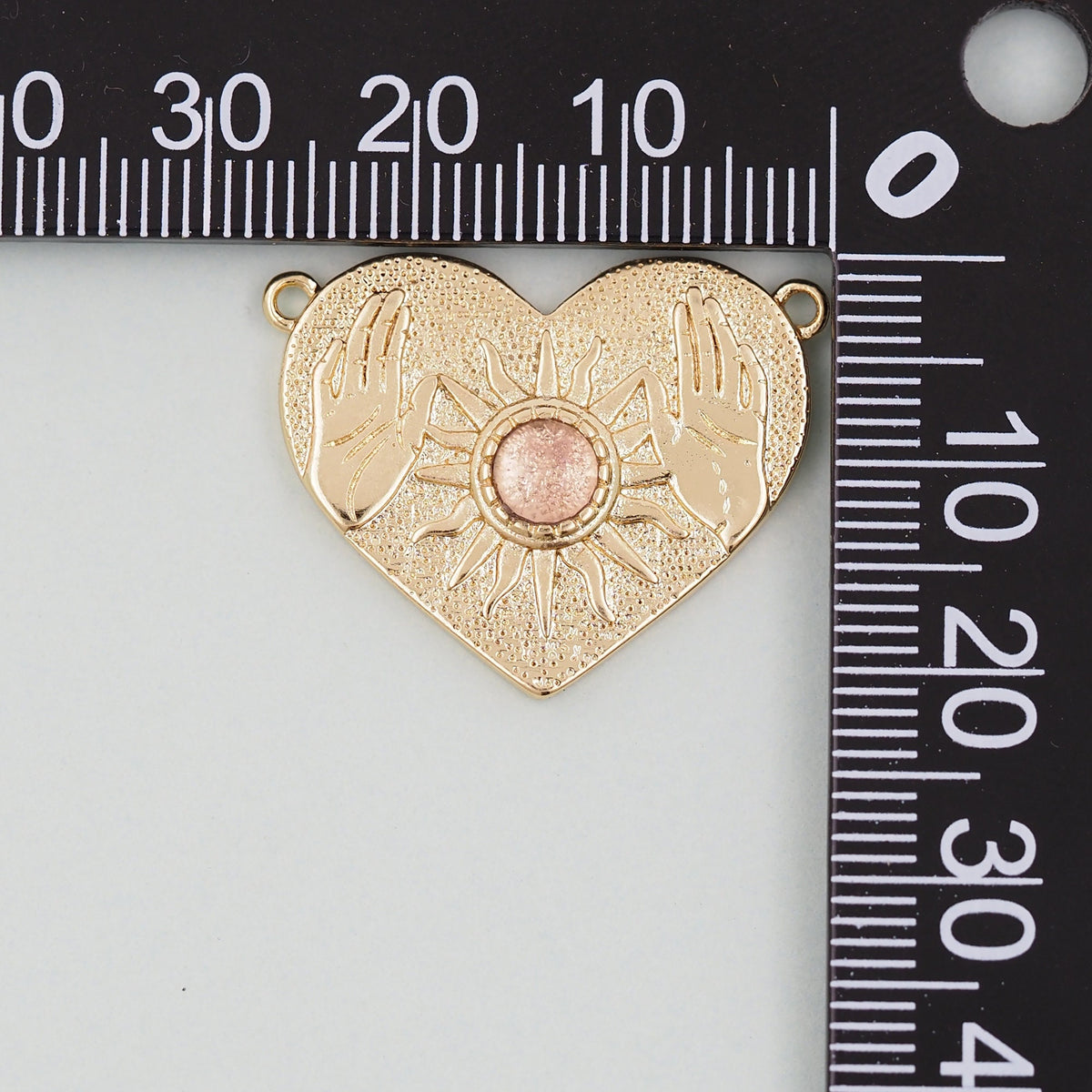 Gold Heart Charms,18K Gold Filled Heart Pendant,Heart Charm Bracelet Necklace for DIY Jewelry Making Supply