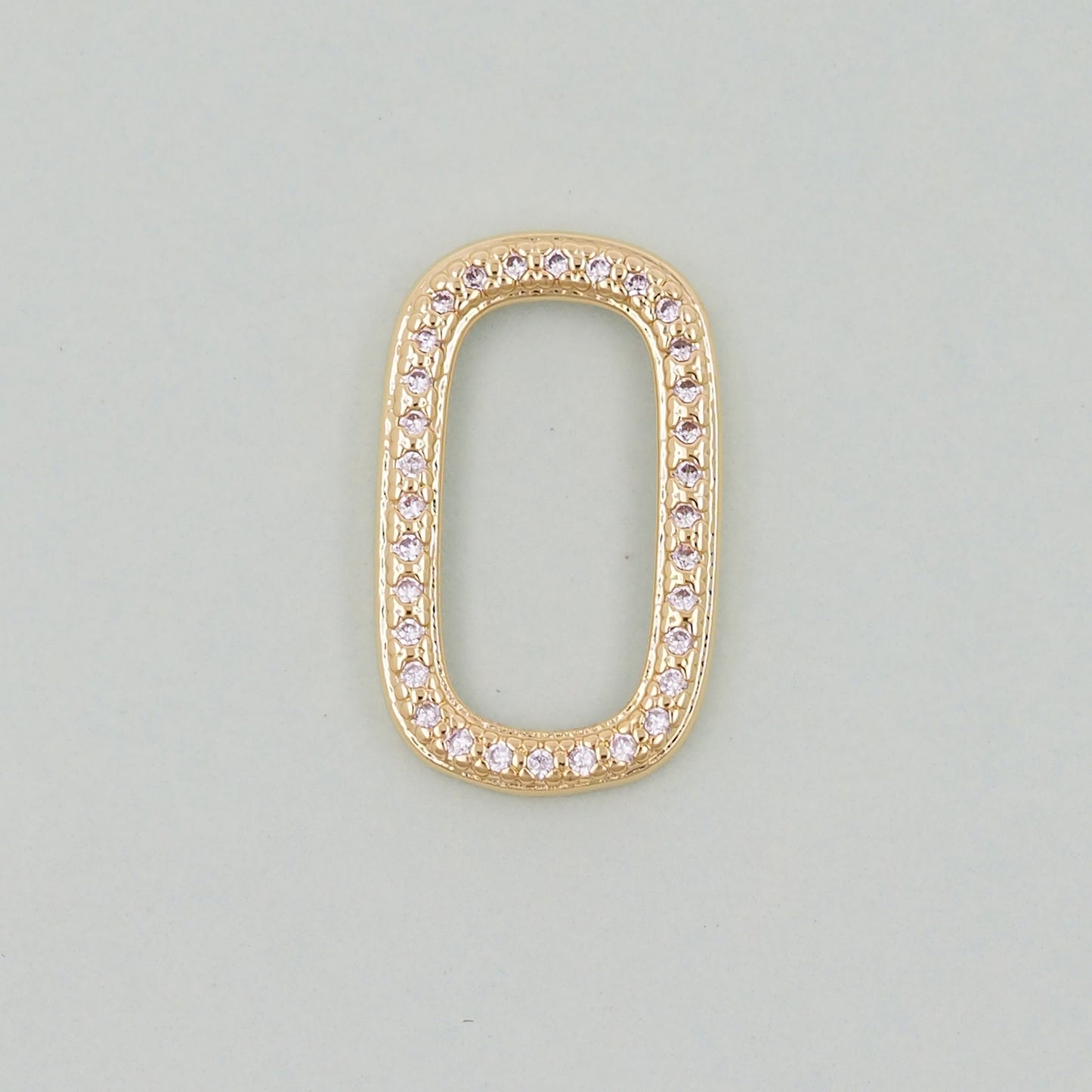Gold rectangle Charms,18K Gold Filled Oval Pendant,rectangle Charm Bracelet Necklace for DIY Jewelry Making Supply