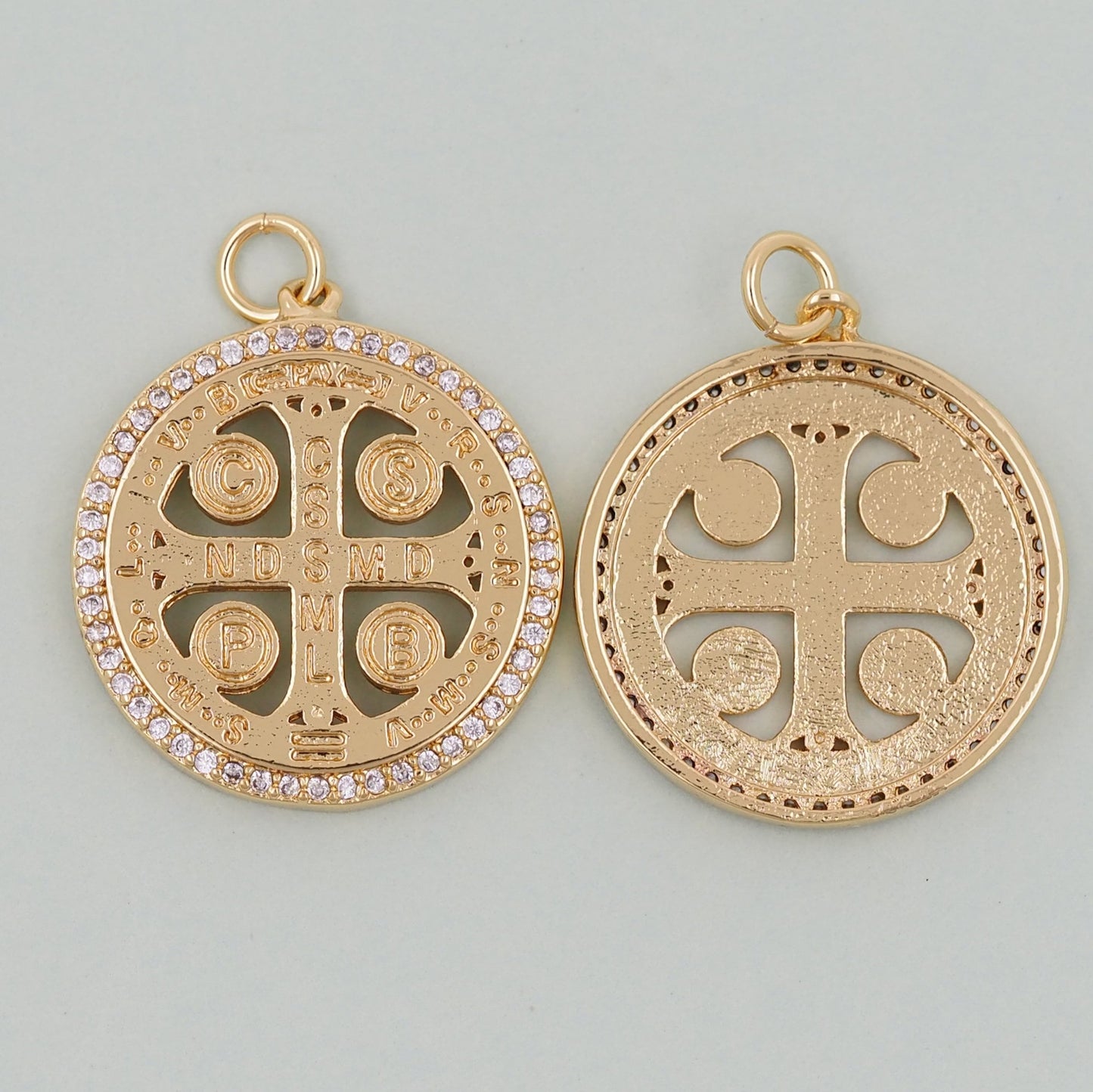 Gold religion Charms,18K Gold Filled religion Pendant,Cross Charm Bracelet Necklace for DIY Jewelry Making Supply