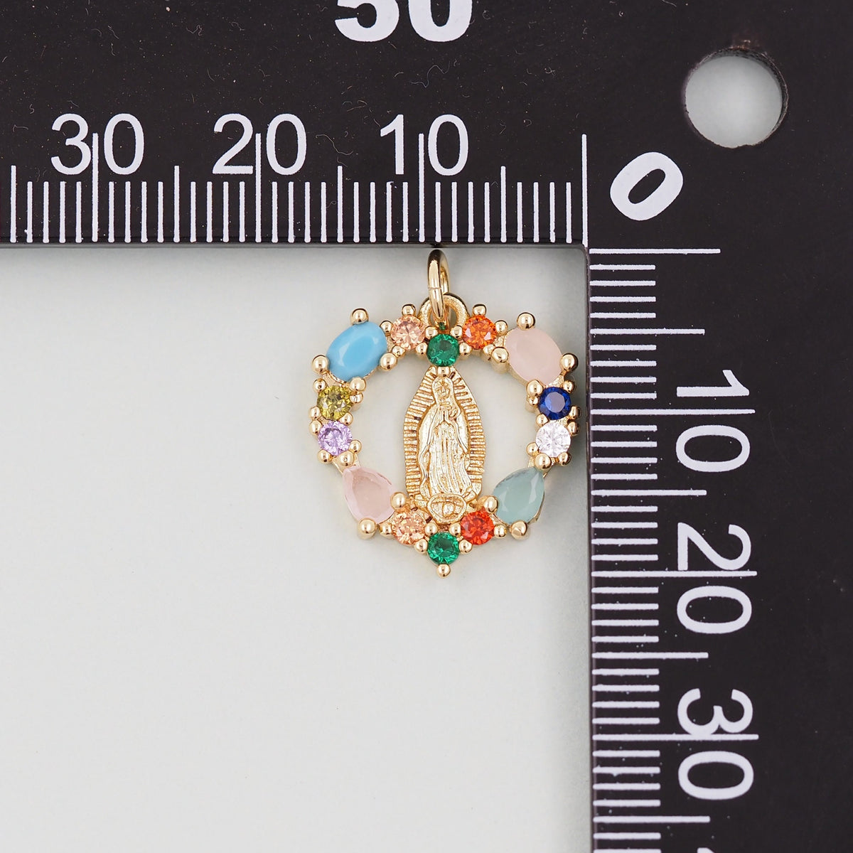 Gold virgin mary Charms,18K Gold Filled virgin mary Pendant,virgin mary Charm Bracelet Necklace for DIY Jewelry Making Supply