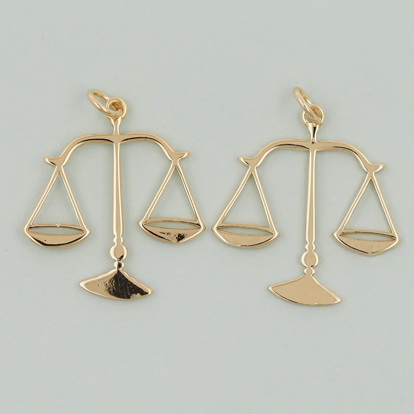 Gold Libra Charms,18K Gold Filled Scales of Justice Pendant,Scales Charm Bracelet Necklace for DIY Jewelry Making Supply