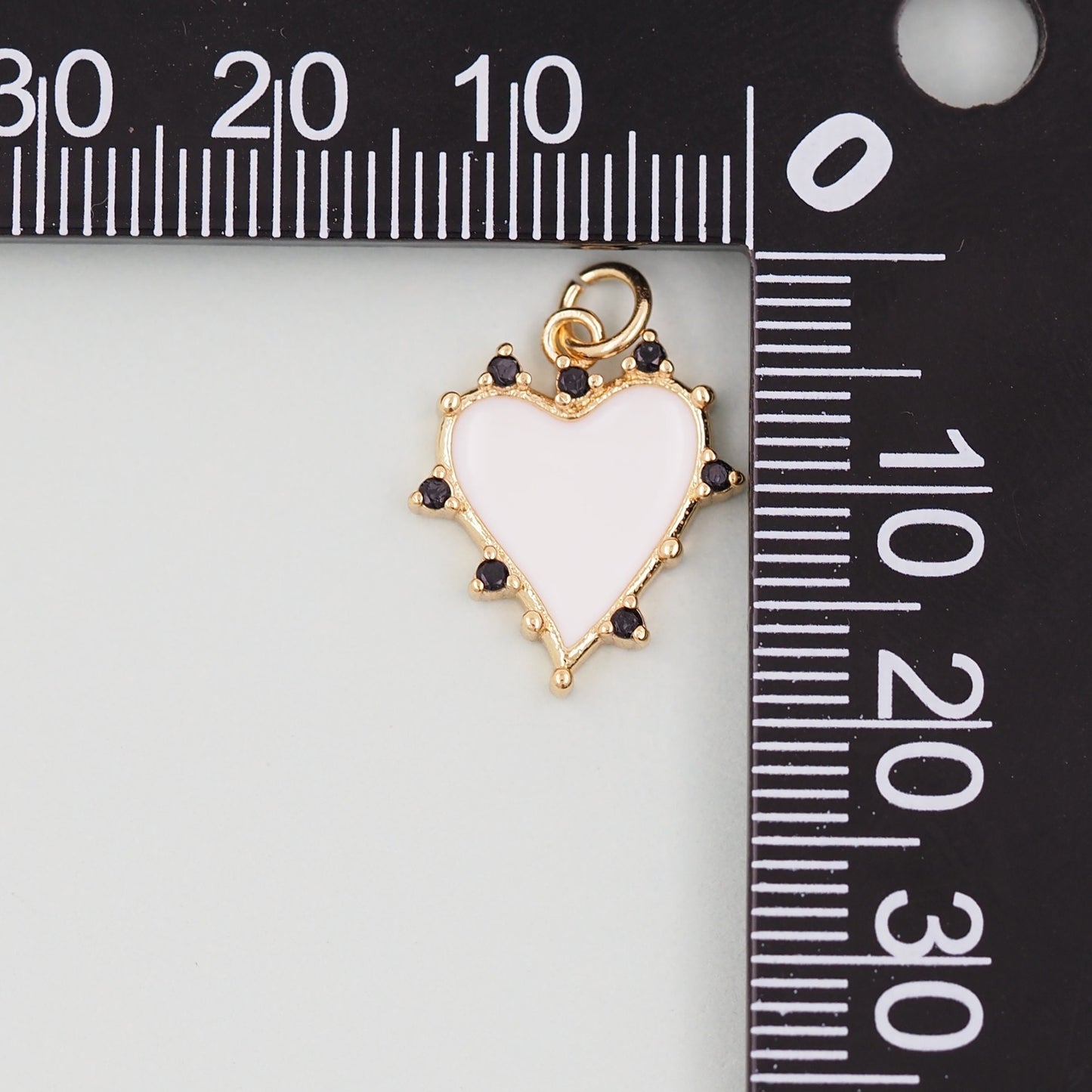 Gold Heart Charms,18K Gold Filled Love Pendant Charm Bracelet Necklace for DIY Jewelry Making Supply