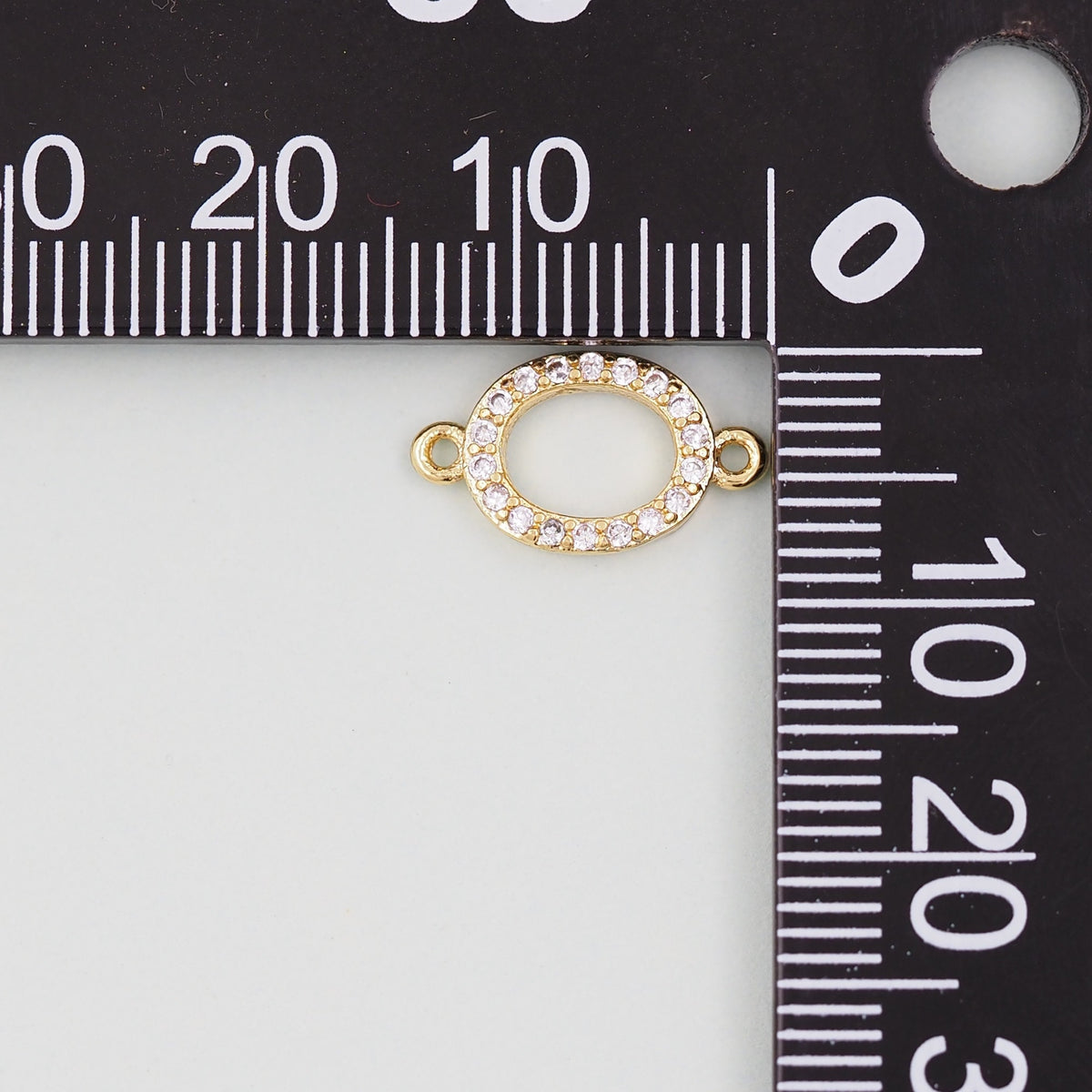 Gold Round Oval Connector Charms,18K Gold Filled Round Pendant,Round Charm Bracelet Necklace for DIY Jewelry Making Supply