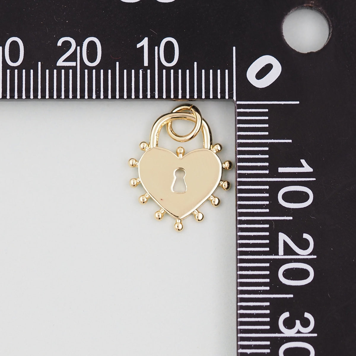 18K Gold Filled Heart Charm Pendant for Jewelry Making