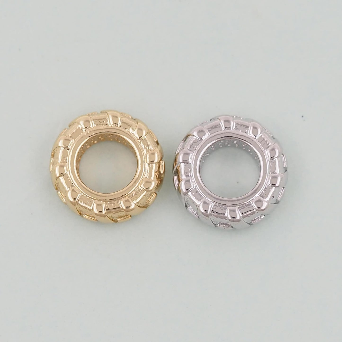 Gold Tire Charms,18K Gold Filled tire Pendant Charm Bracelet Necklace for DIY Jewelry Making Supply