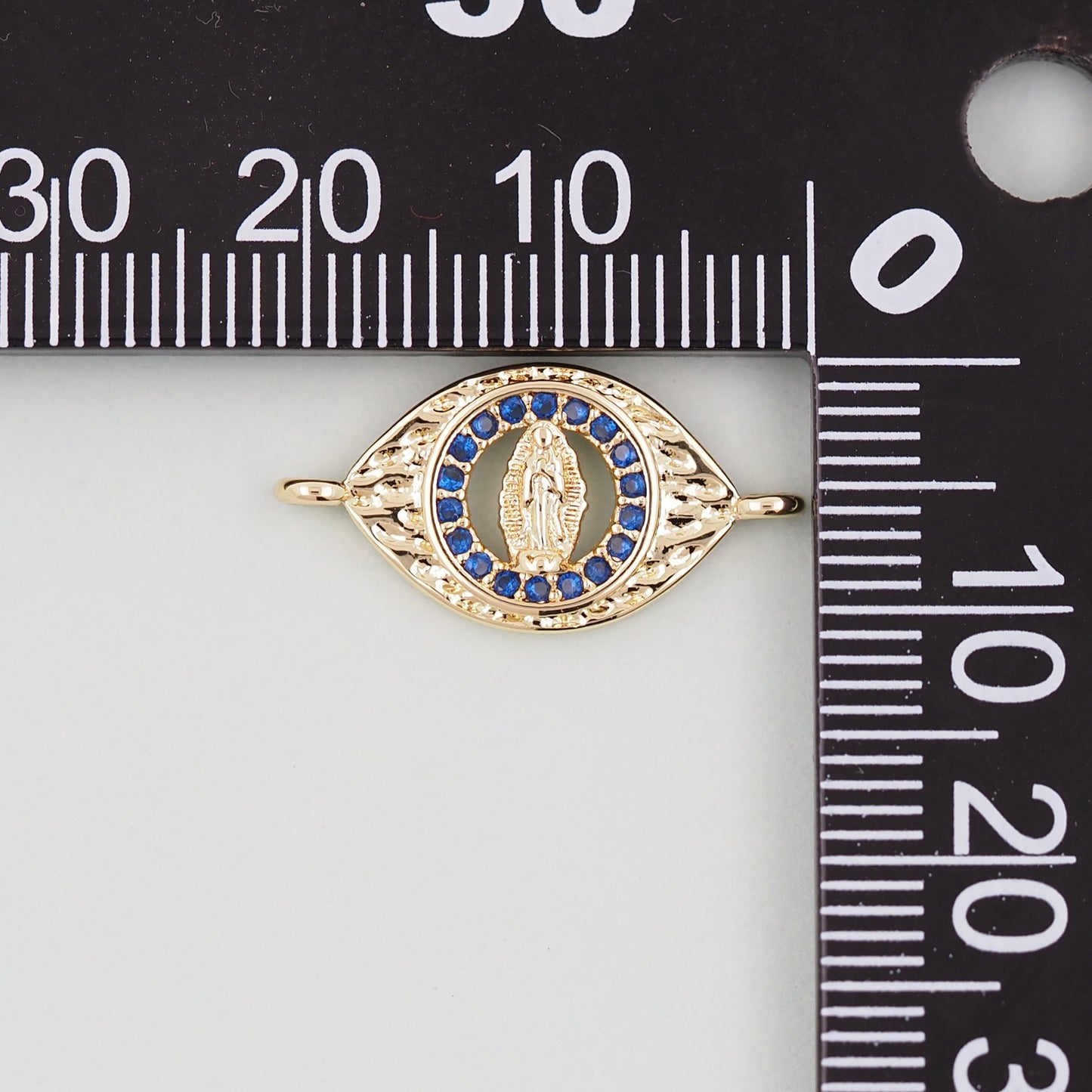 Gold Our Lady of Guadalupe Charms,18K Gold Filled virgin mary Connector Pendant Charm Bracelet Necklace for DIY Jewelry Making Supply