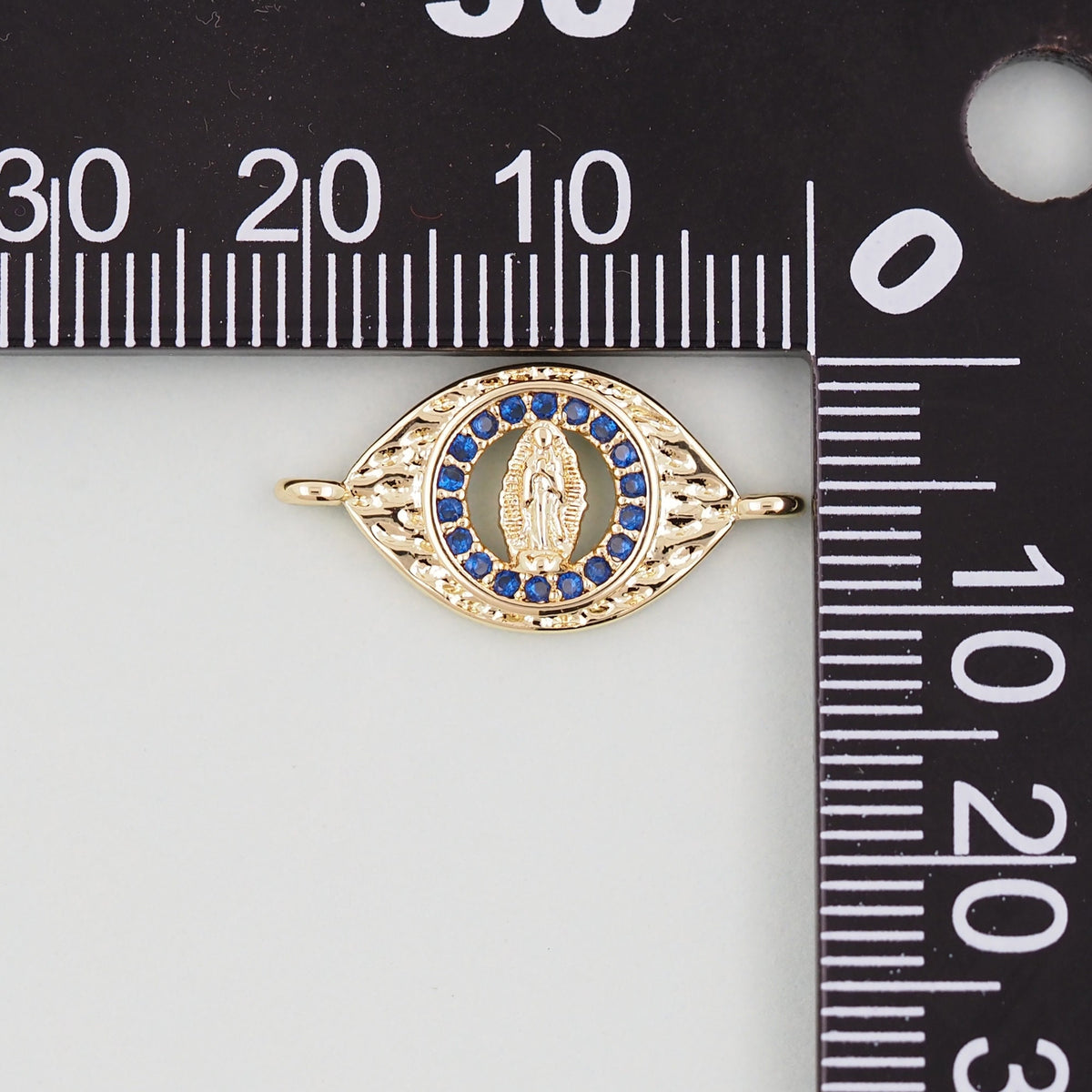 Gold Our Lady of Guadalupe Charms,18K Gold Filled virgin mary Connector Pendant Charm Bracelet Necklace for DIY Jewelry Makin