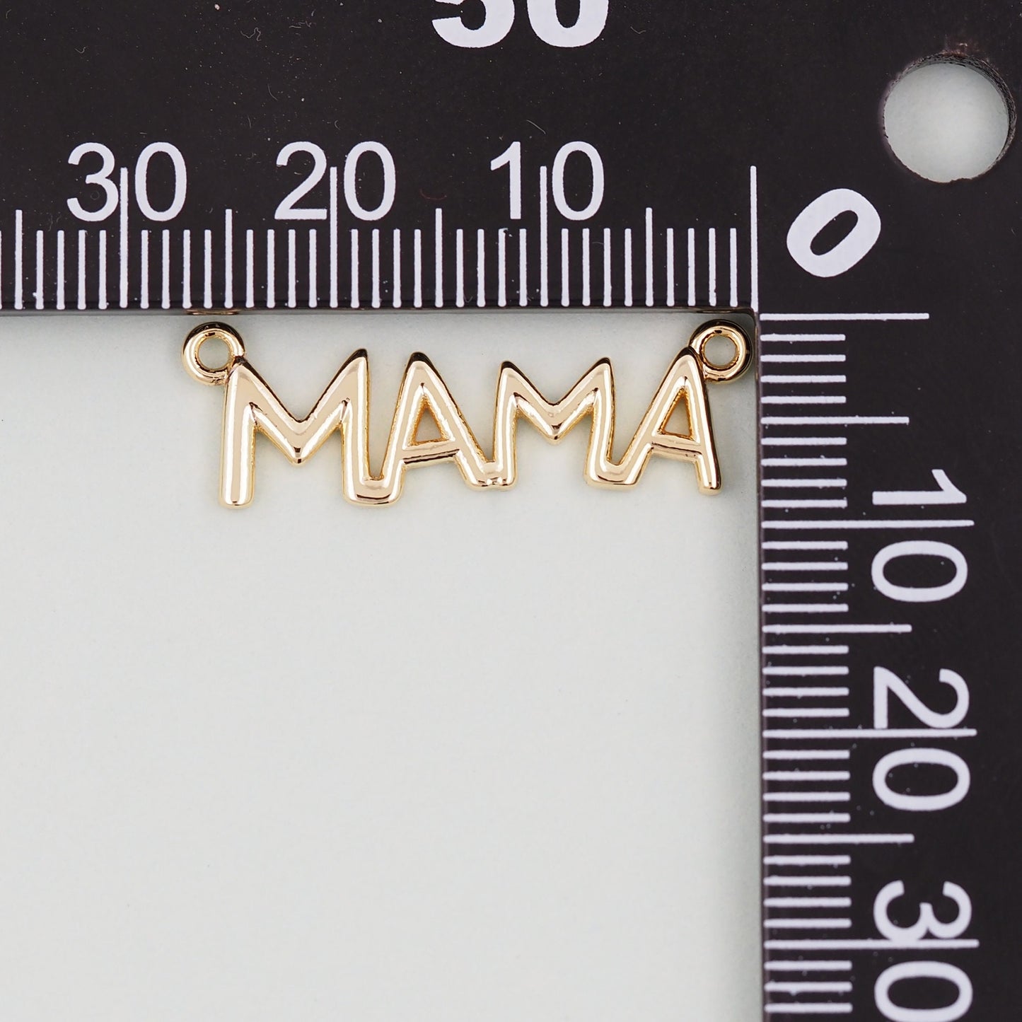 Gold Mama Charms,18K Gold Filled Mama Pendant,Mama Charm Bracelet Necklace for DIY Jewelry Making Supply