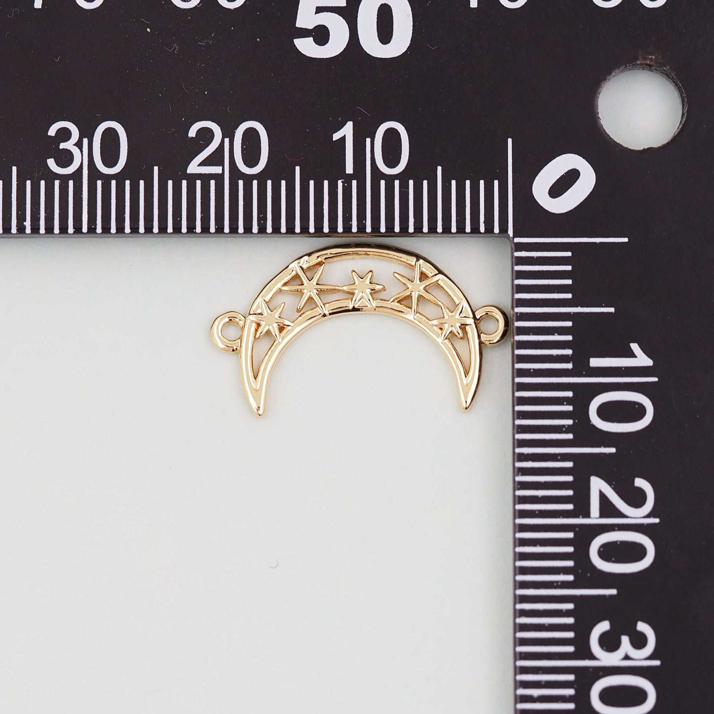 Gold Moon Charms,18K Gold Filled Star Pendant,Moon Charm Bracelet Necklace for DIY Jewelry Making Supply