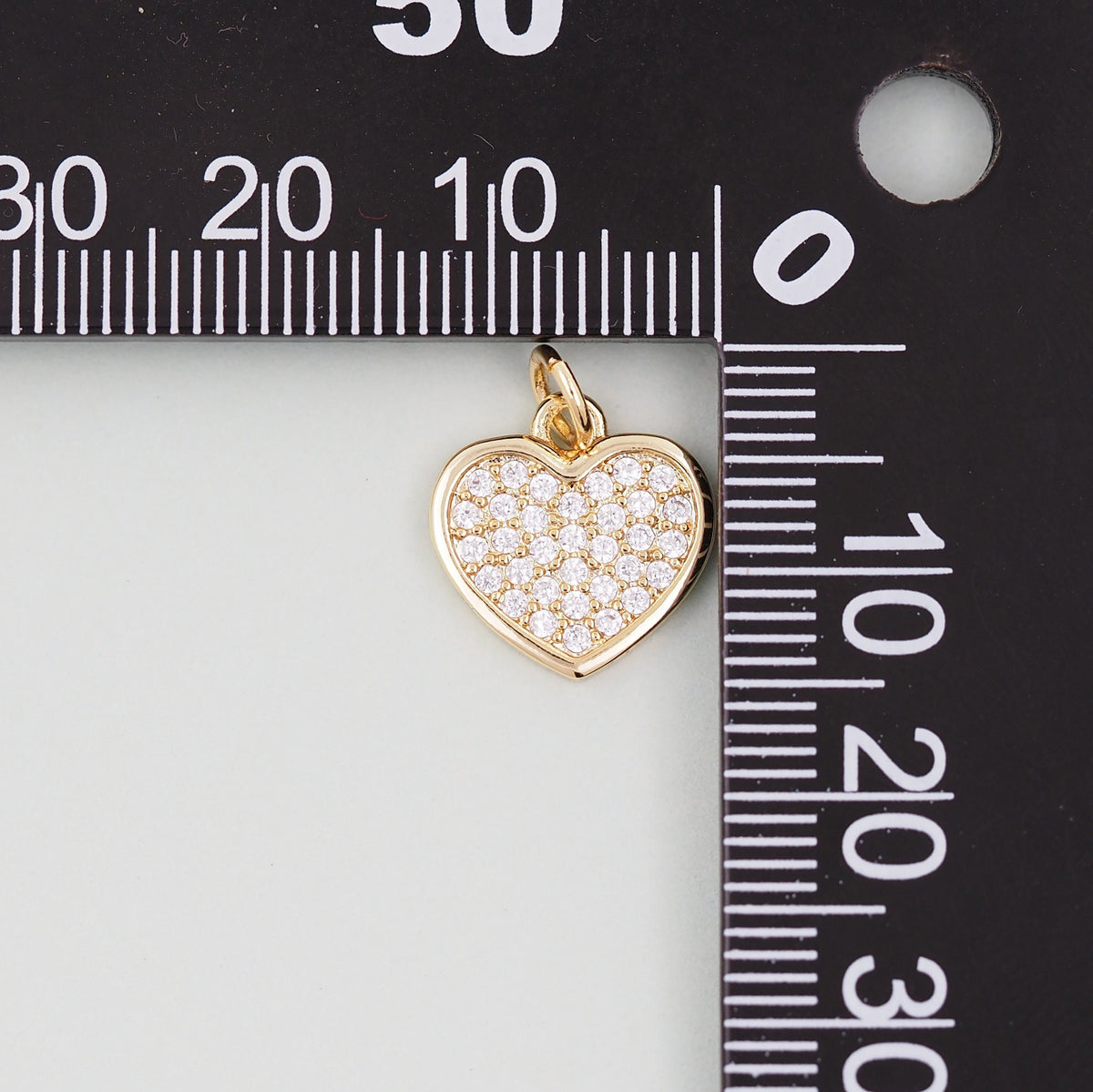 Gold Heart Charms,18K Gold Filled Heart Pendant,Heart Charm Bracelet Necklace for DIY Jewelry Making Supply