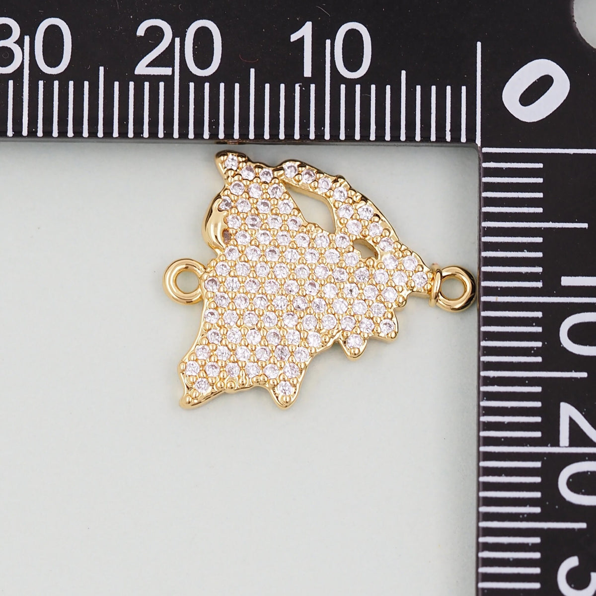 18K Gold Filled map Pendant,Map Charm Bracelet Necklace for DIY Jewelry Making Supply