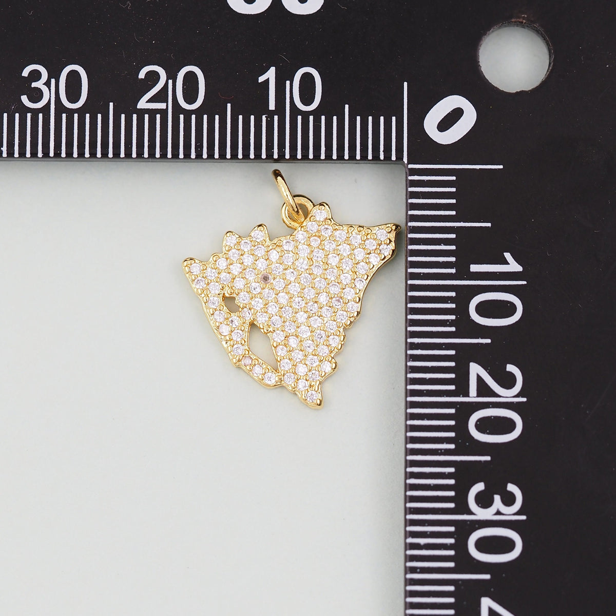 18K Gold Filled map Pendant,Map Charm Bracelet Necklace for DIY Jewelry Making Supply