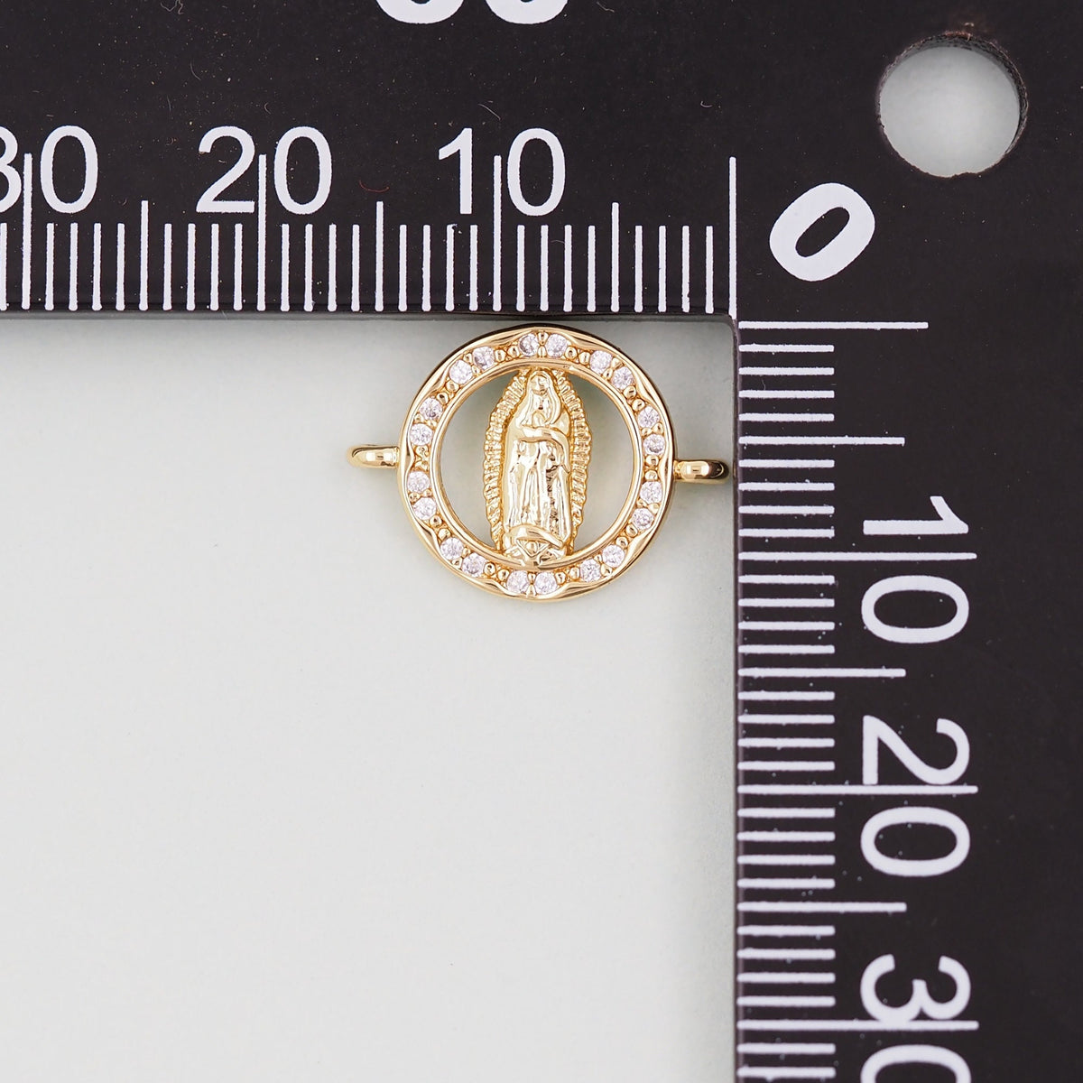 Gold Our Lady of Guadalupe Charms,18K Gold Filled virgin mary Pendant Charm Bracelet Necklace for DIY Jewelry Making Supply