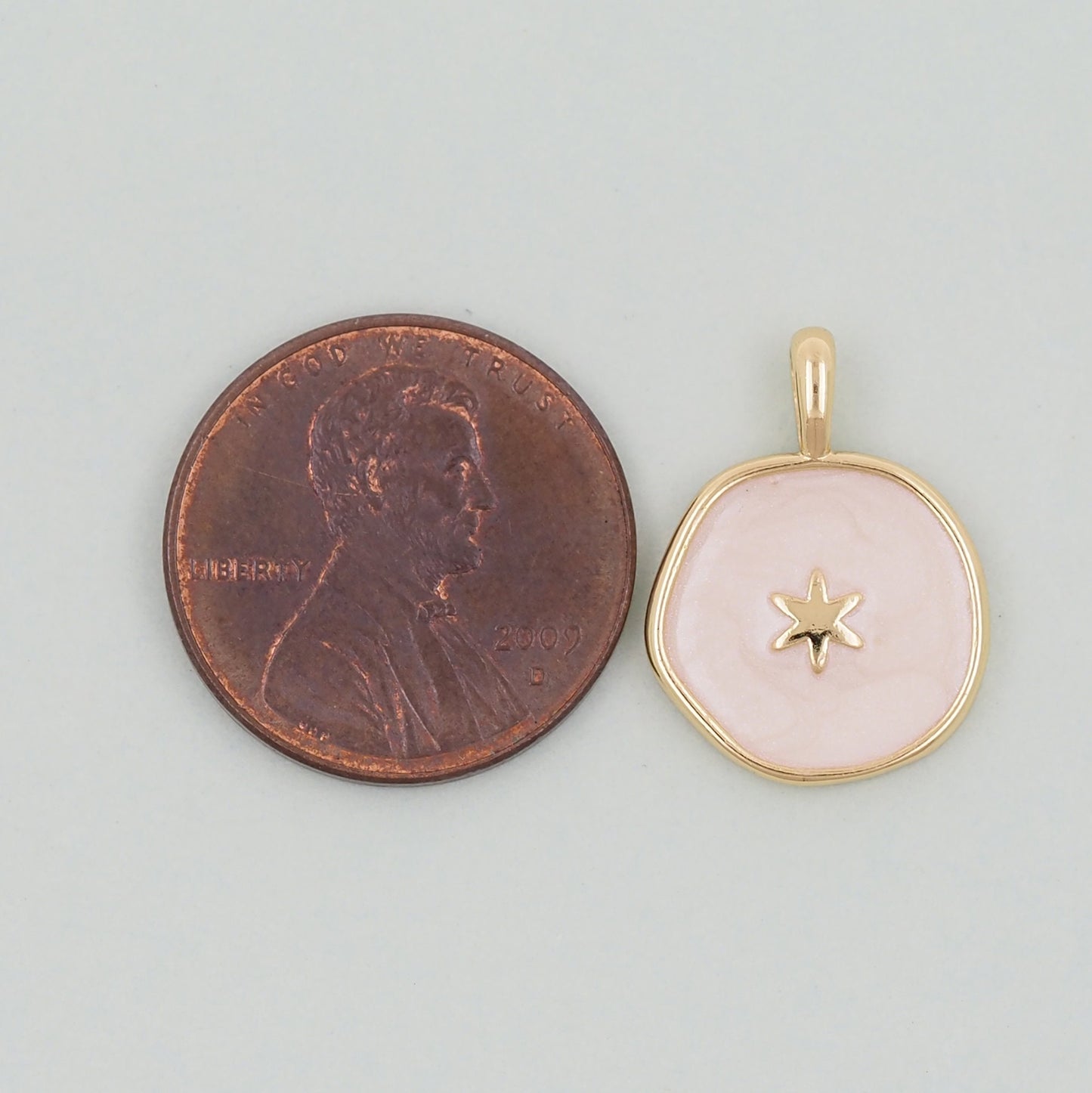 18K Gold Filled north star Pendant,Enamel Star Charm Bracelet Necklace for DIY Jewelry Making Supply