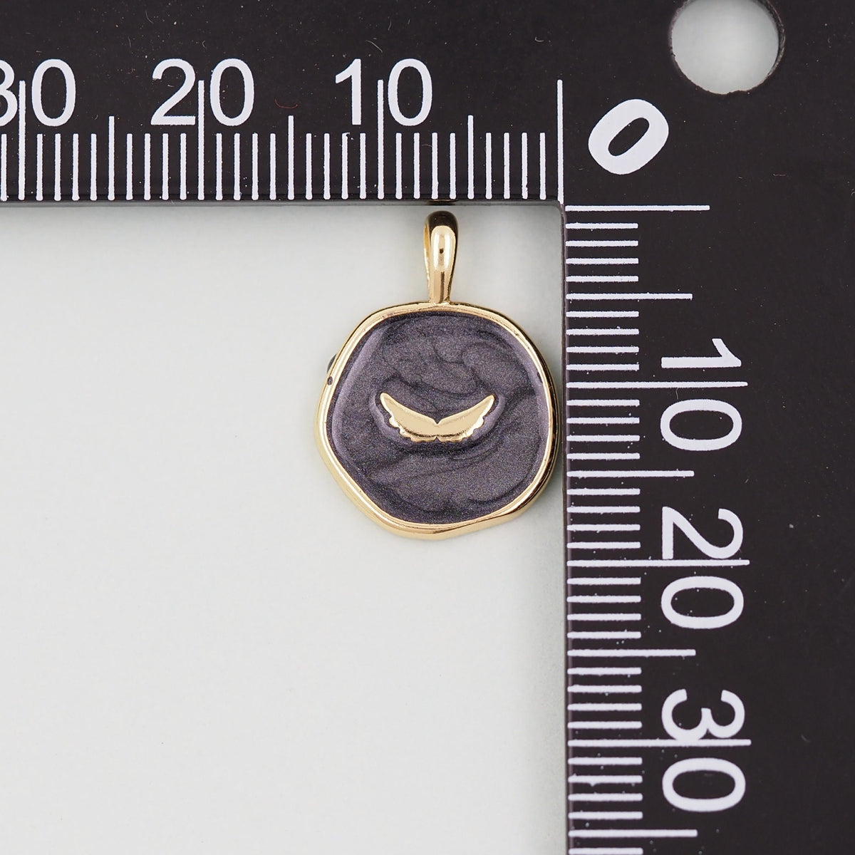18K Gold Filled Wings Pendant,Enamel Wings Charm Bracelet Necklace for DIY Jewelry Making Supply