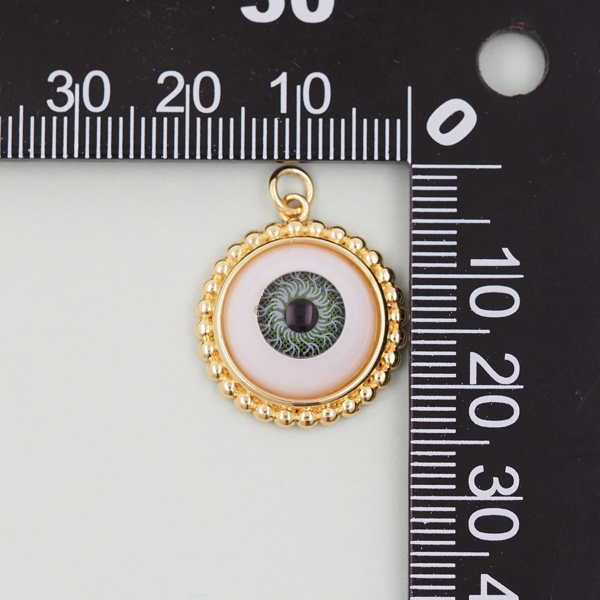 Gold Evil Eye Charms,18K Gold Filled Evil Eye Pendant,Evil Eye Charm Bracelet Necklace for DIY Jewelry Making Supply