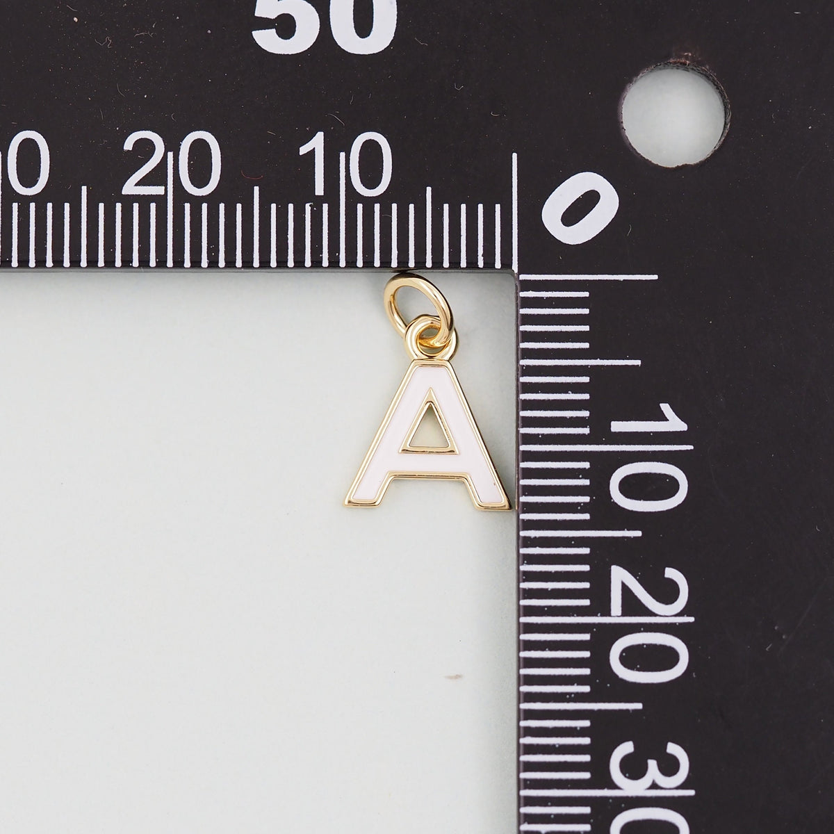 18K Gold Filled Enamel Letter Charm Pendant for Jewelry Making