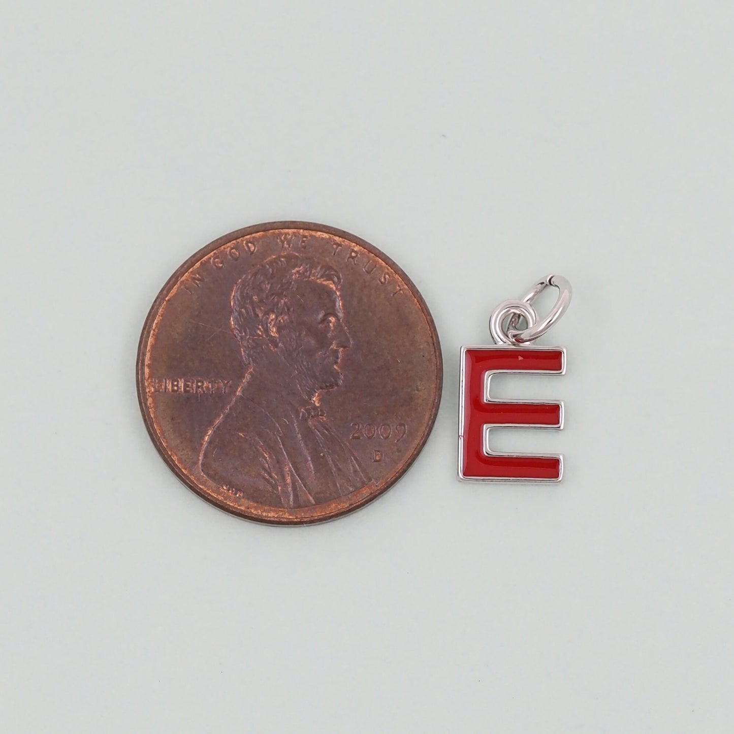 Gold letter Charms,18K Gold Filled letter Pendant,Red enamel initial Charm Bracelet Necklace for DIY Jewelry Making Supply