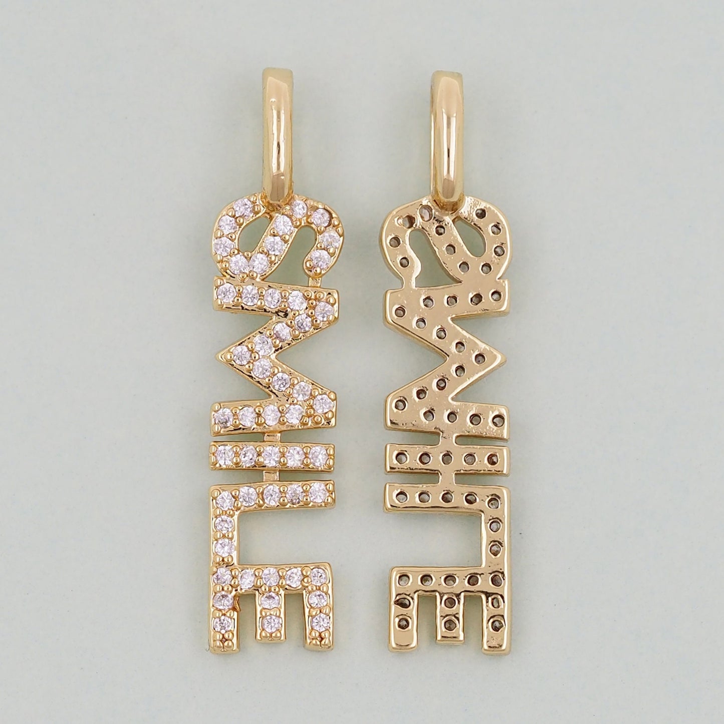 Gold letter Charms,18K Gold Fille letter Pendant,letter Charm Bracelet Necklace for DIY Jewelry Making Supply