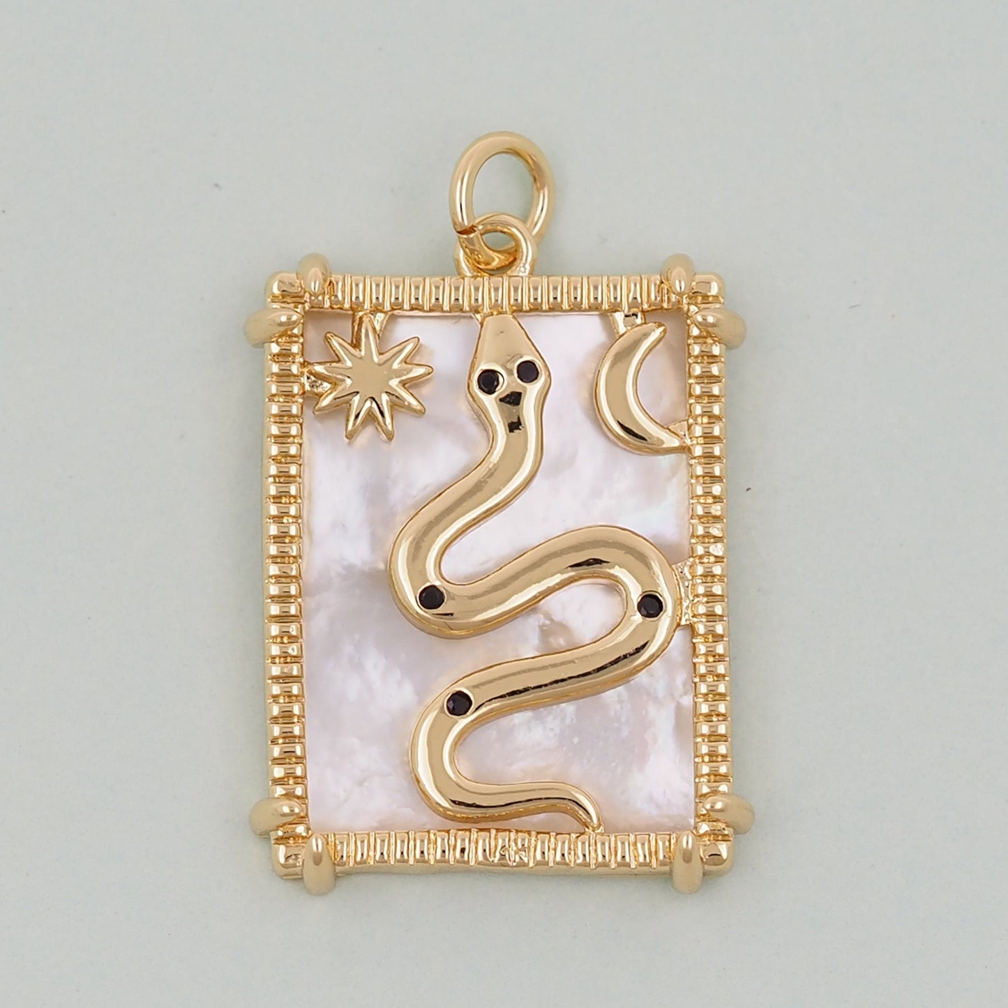 Gold Tarot Charms,18K Gold Fille Tarot Pendant,Tarot Charm Bracelet Necklace for DIY Jewelry Making Supply