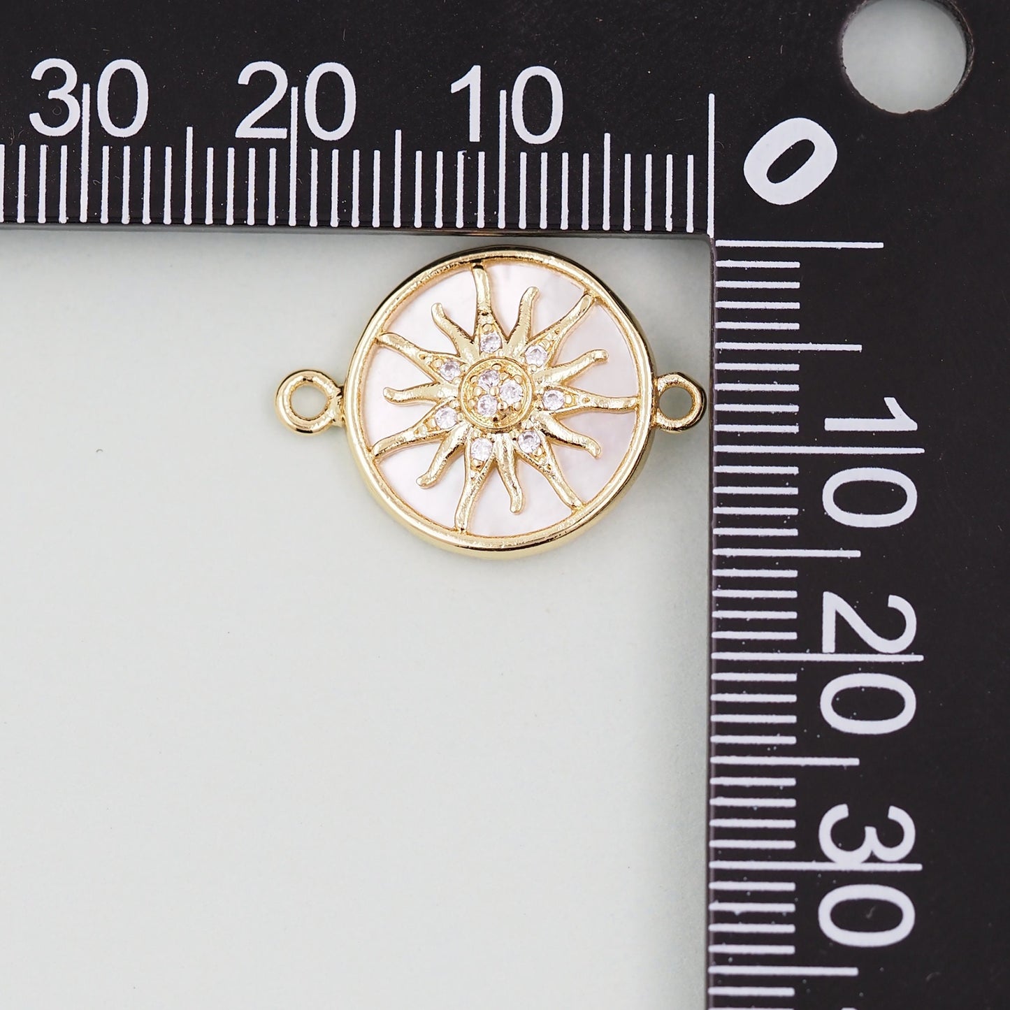 Gold Sun Connector Charms,18K Gold Filled Sun Pendant,celestial Charm Bracelet Necklace for DIY Jewelry Making Supply