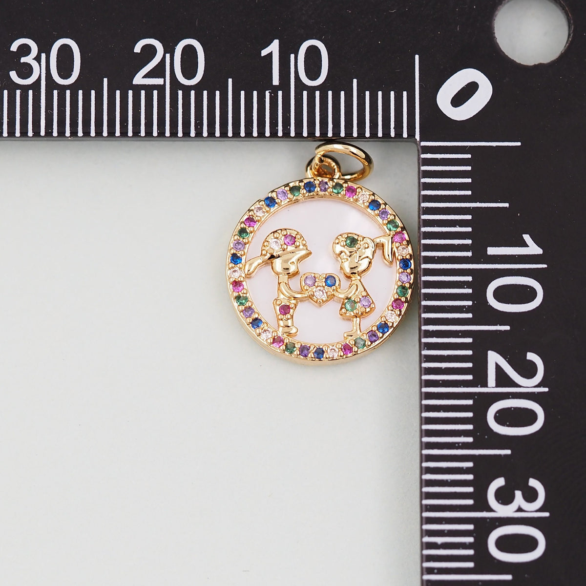18K Gold Filled Boy Girl Pendant,Boy Girl Charm Bracelet Necklace for DIY Jewelry Making Supply