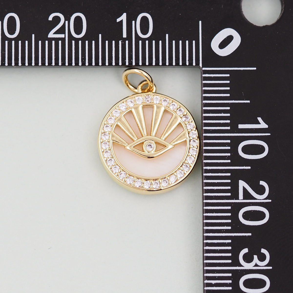 Gold Evil Eye Charms,18K Gold Filled Evil Eye Pendant,Evil Eye Charm Bracelet Necklace for DIY Jewelry Making Supply