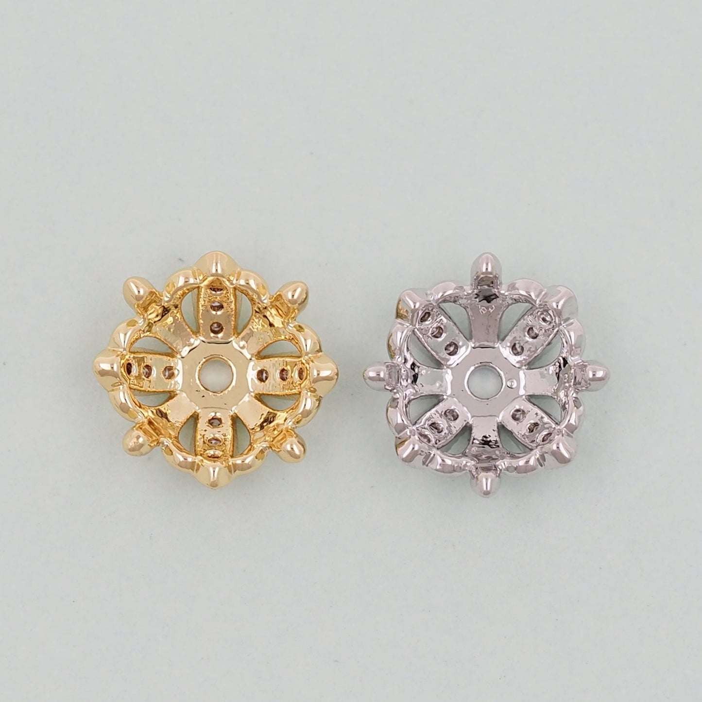 Gold  Flower Beads Charms,18K Gold Filled Flower spacer beads Bracelet Necklace for DIY Jewelry Making Supply