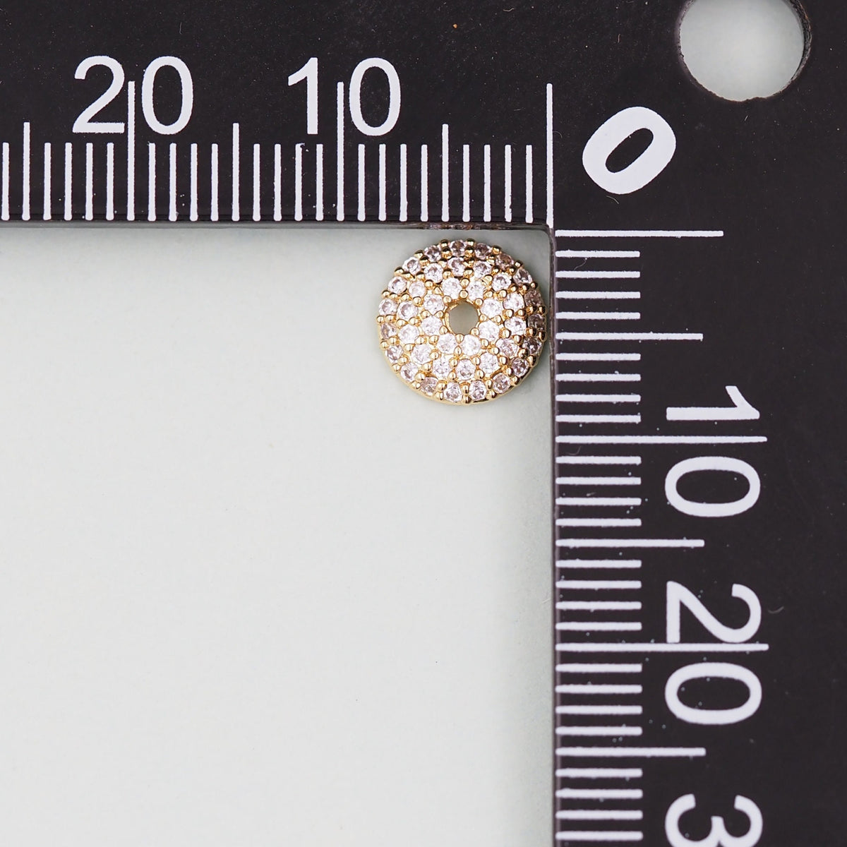 Gold Beads Charms,18K Gold Filled Round spacer beads Bracelet Necklace for DIY Jewelry Making Supply