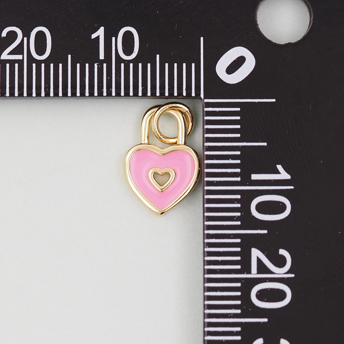 18K Gold Filled Heart Enamel Charm Pendant for Jewelry Making