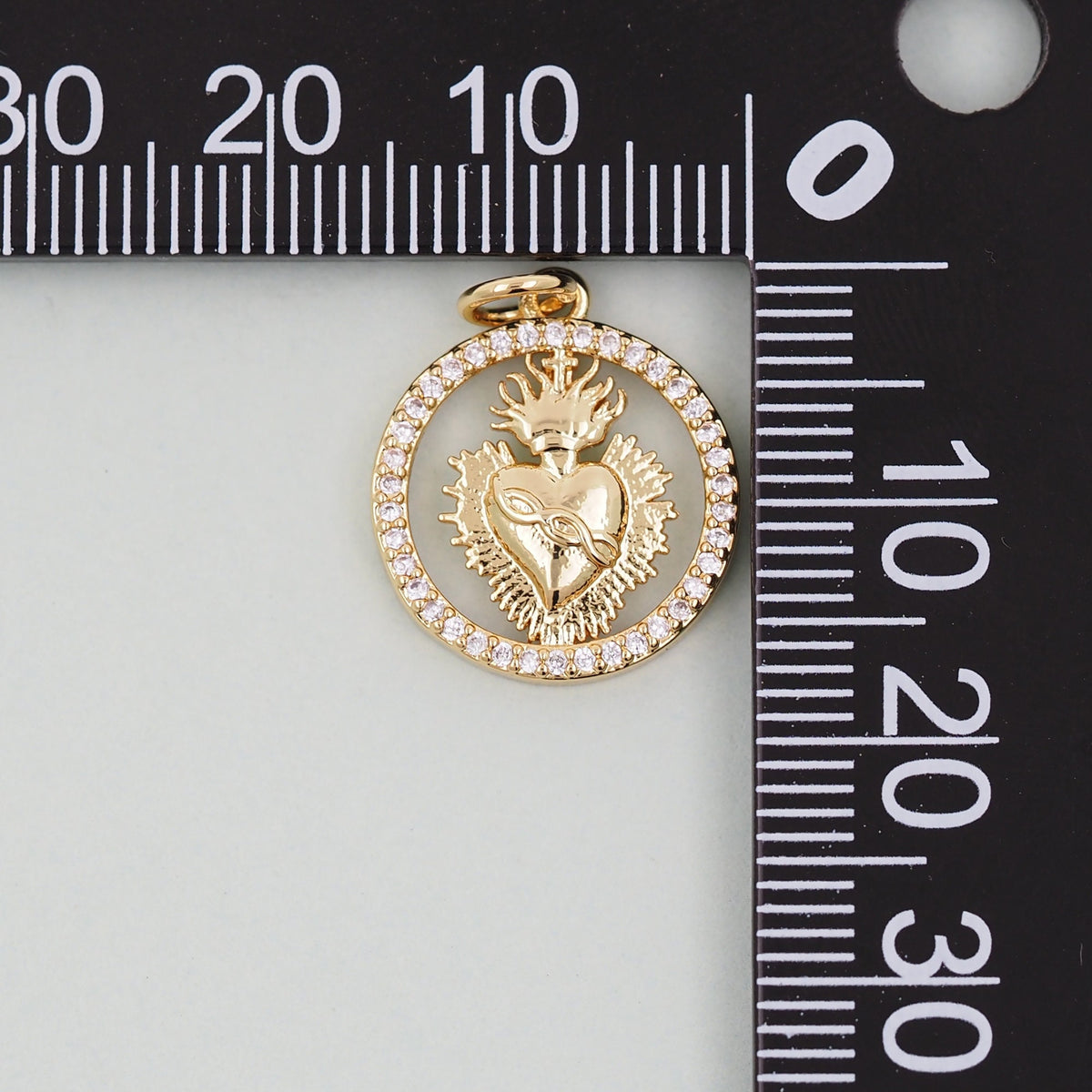 18K Gold Filled Heart Charm Pendant for Jewelry Making