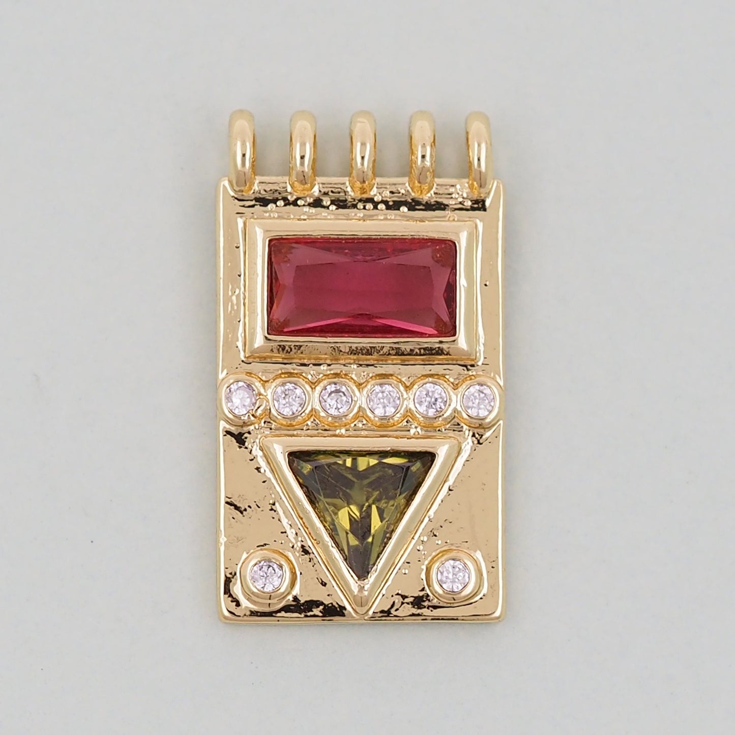 Gold rectangle Charms,18K Gold Filled rectangle Pendant,geometry Charm Bracelet Necklace for DIY Jewelry Making Supply
