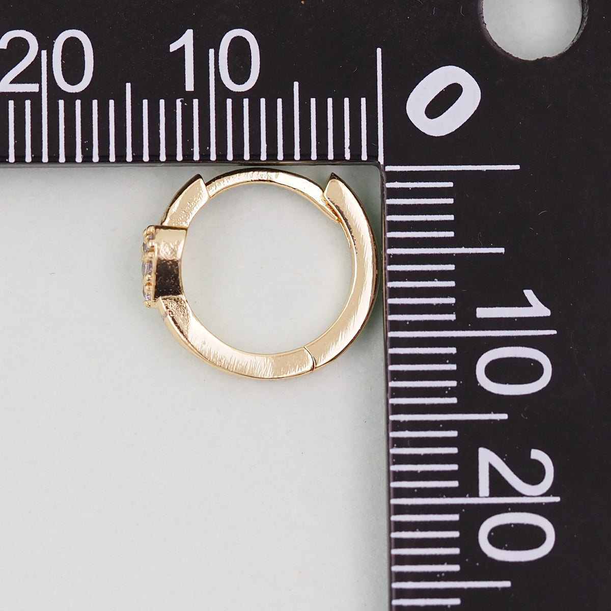 18K Gold Filled Heart Huggie Hoop Earrings for Jewelry Making