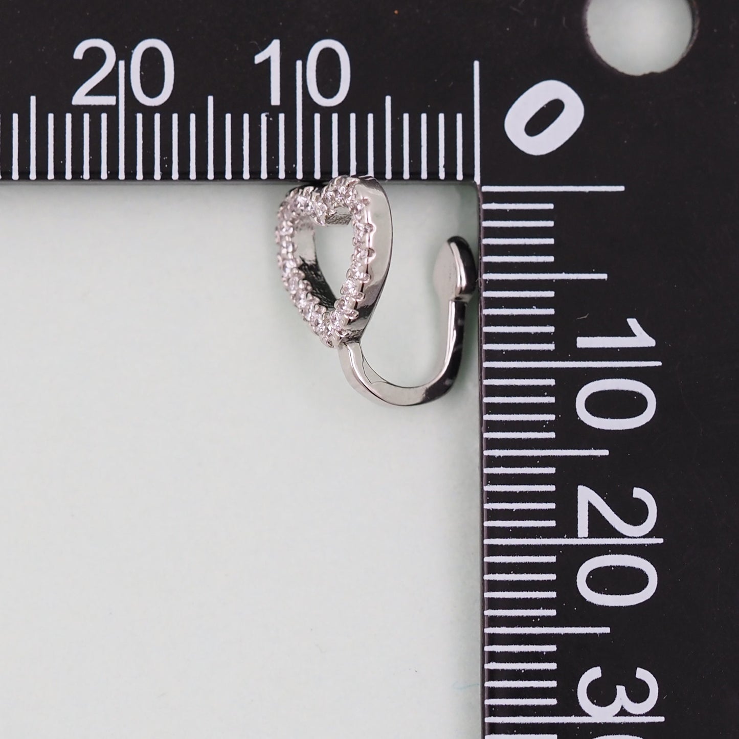 1pair 18K Gold Filled Dainty Heart Hoop Earrings,CZ Ear Cuff No Piercing,Cartilage Earring,Ear Wrap Earrings