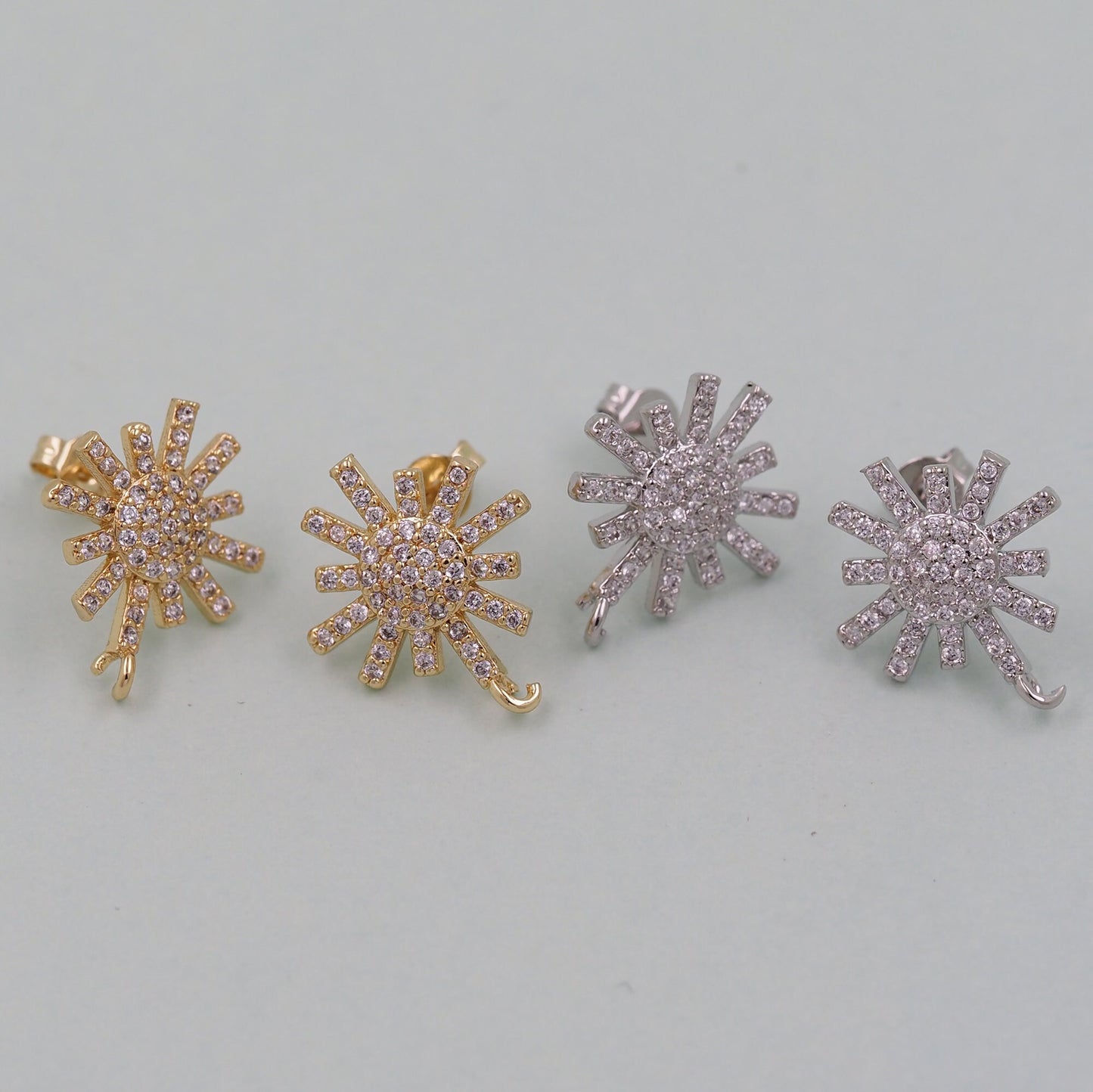 1pair 18K Gold Filled Sun Earrings,Gold Earrings,Dainty Hoops Huggie,Gold Huggies Hoop Earrings