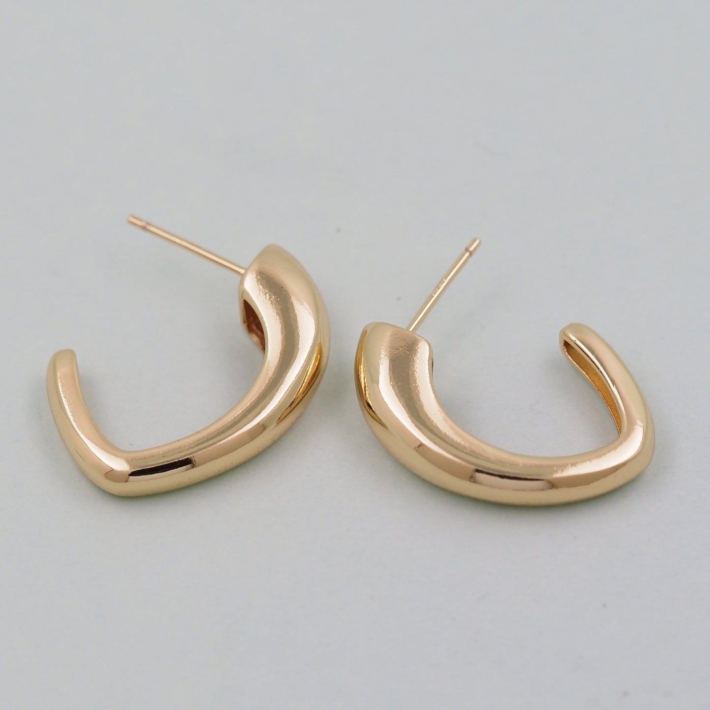 1pair 18K Gold Filled geometry Hoops Earrings,Gold Earrings,Dainty Hoops Huggie,Gold Huggies Hoop Earrings