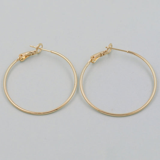 1pair 18K Gold Filled thin Hoops Earrings,Gold Earrings,Dainty Hoops Huggie,Gold Huggies Hoop Earrings 35mm