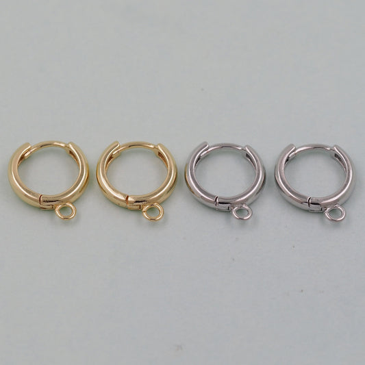 1pair 18K Gold Filled Hoops Earrings,Gold Earrings,Dainty Hoops Huggie,Gold Huggies Hoop Earrings