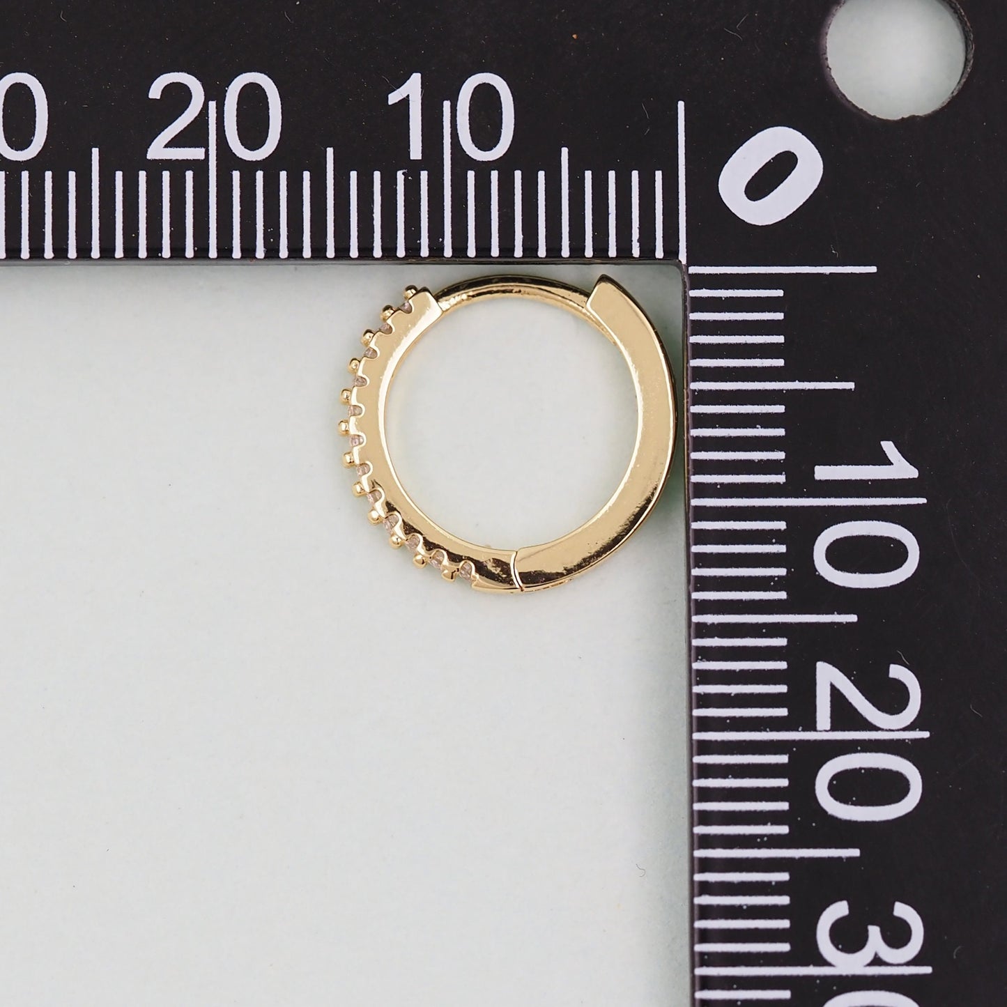 1pair 18K Gold Filled thinCZ Hoops Earrings,Gold Earrings,Dainty Hoops Huggie,Gold Huggies Hoop Earrings