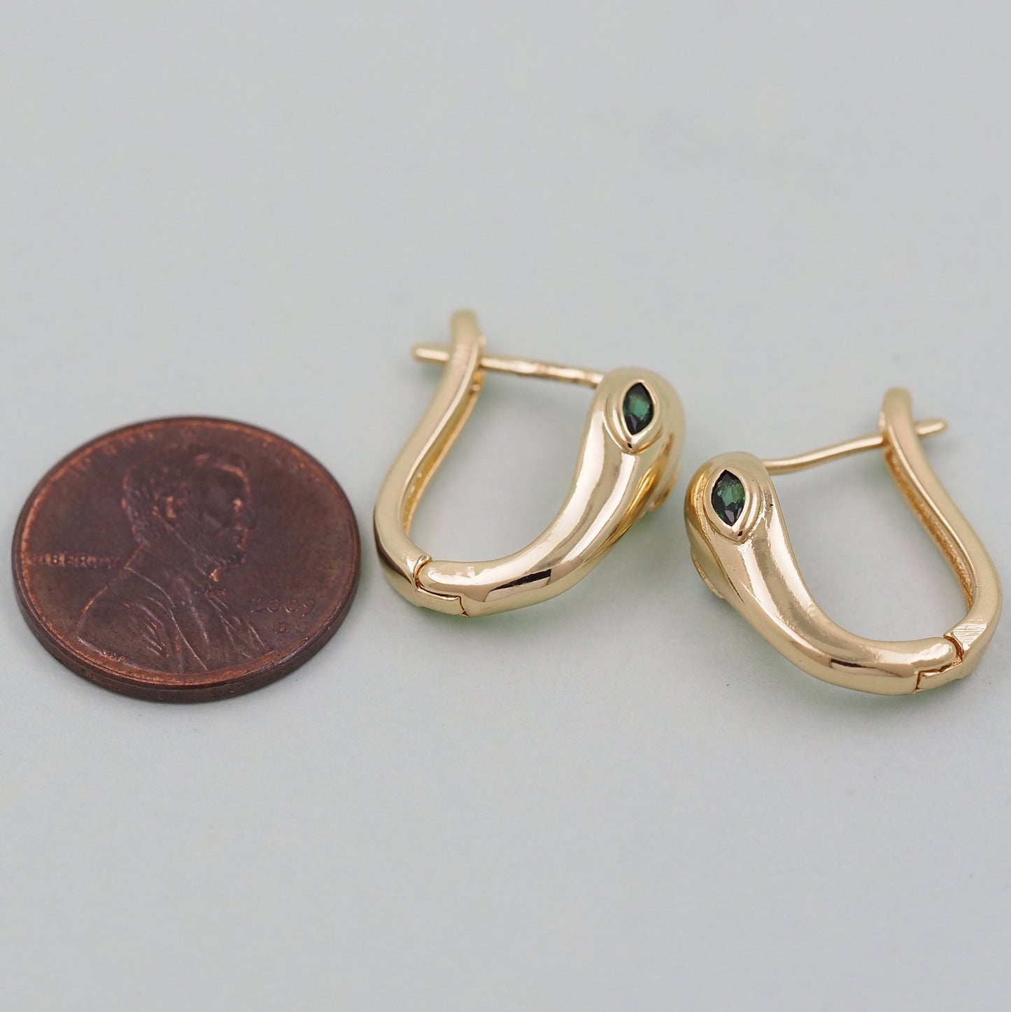 1pair 18K Gold Filled Snake Hoops Earrings,Gold Earrings,Dainty Hoops Huggie,Gold Huggies Hoop Earrings