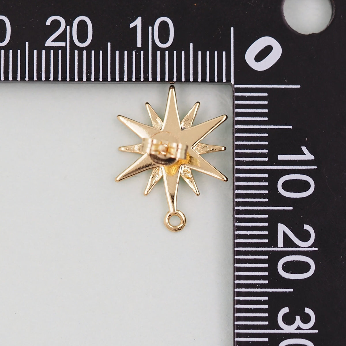 18K Gold Filled North Star Huggie Hoop Earrings for Jewelry Making