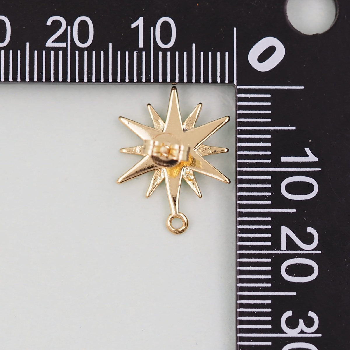 18K Gold Filled North Star Huggie Hoop Earrings for Jewelry Making