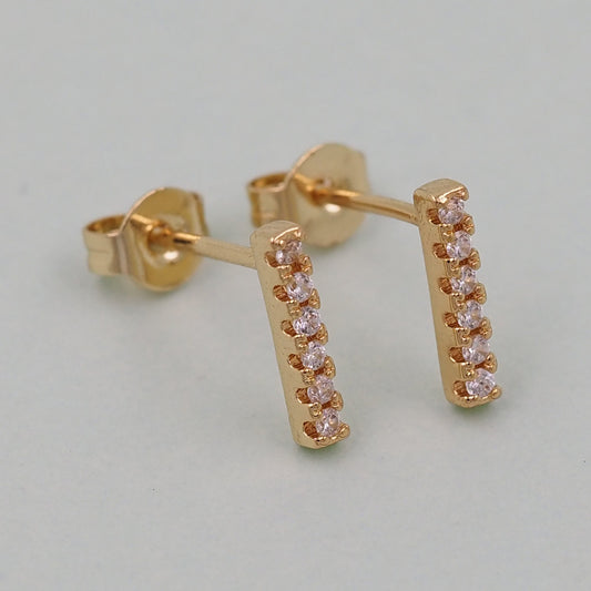 1pair 18K Gold Filled strip bar Earrings,Gold Earrings,Dainty  Earrings
