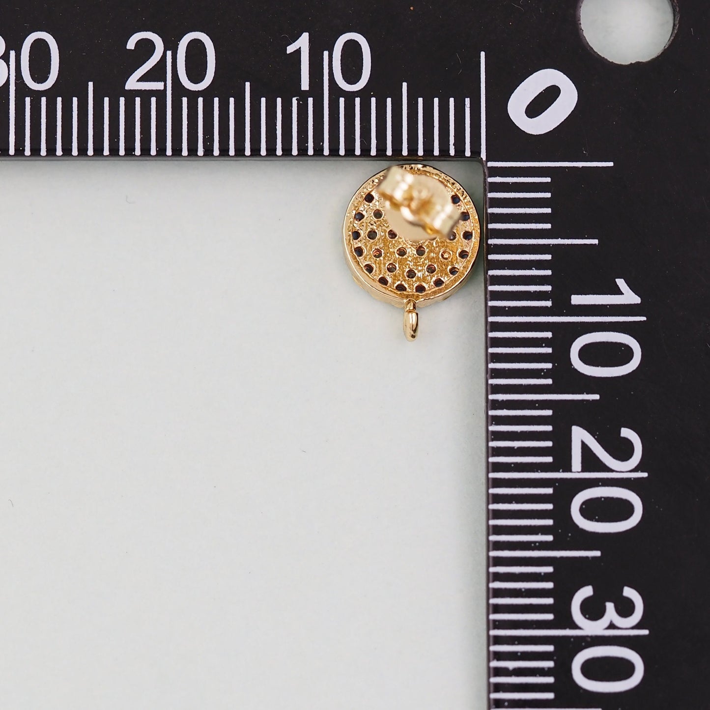 1pair 18K Gold Filled Evil Eye Earrings,Gold Round Earrings,Dainty Earrings